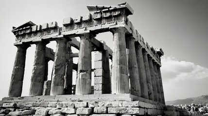 Obraz premium Ancient Greek Parthenon A Modern Complex