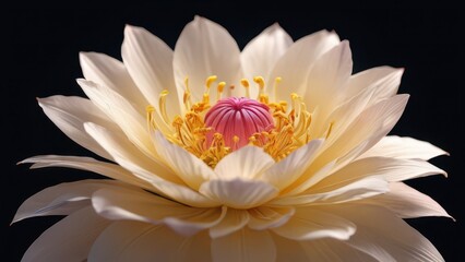 Close-up of a Soft Pink and White Flower.
