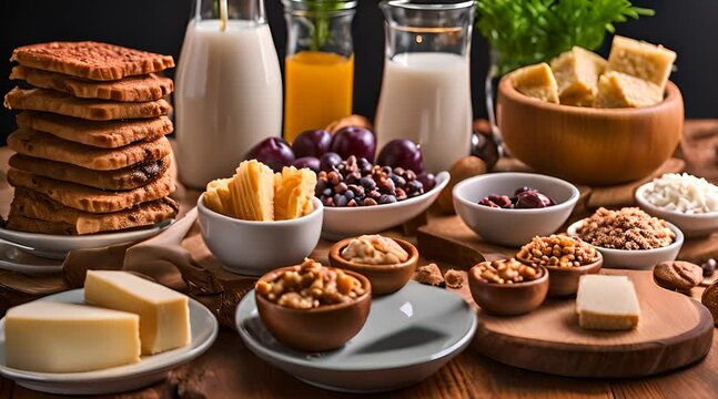 Allergen-Laden Foods on a Table. Risky Treats