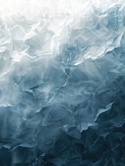 Obraz premium The image is a blue and white abstract piece with a lot of texture. The blue and white colors give the impression of a calm and serene atmosphere. The texture of the paper adds depth