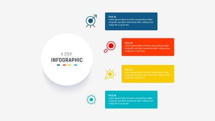 Obraz premium Three Step Infographic label design Vector template with line icons. process steps diagram, presentations, workflow layout, banner, flow chart, info graph vector illustration.