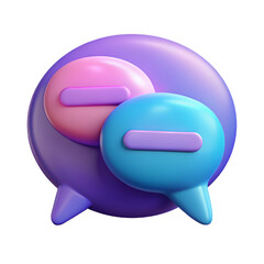 Fototapeta premium 3D chat icon 3D chat symbol chat photo