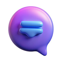 Fototapeta premium 3D chat icon 3D chat symbol chat photo