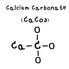 Fototapeta premium molecular structure of calcium carbonate illustration