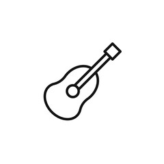 Guitar Icon for Music Store Advertising and Performance Flyers