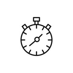Stopwatch Icon for Competitive Sports and Time Trials