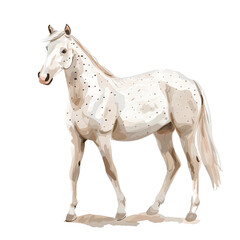 Obraz premium A white horse with a white mane and a black nose