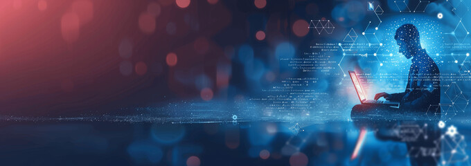 AI-Powered Digital Document Management Businesswoman Using Laptop for Online Storage and Record Keeping Database Technology