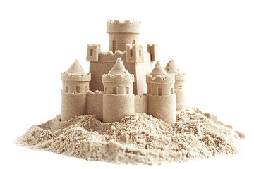 summer feeling - sandcastle isolated against transparent background