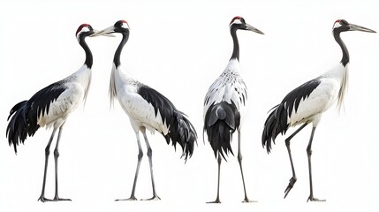 Elegant Cranes in Nature   Graceful Waterfowl on a Tranquil Background