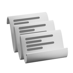 3d rendered icon of a receipt paper