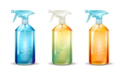 Hand Sanitizer Bottles Isolated on White Background