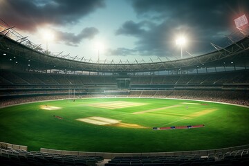 cricket stadium by generative ai