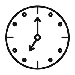 Clock Seven Icon for Productivity Apps and Time Tracking Tools