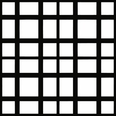 seamless pattern of minimalist windowpane grids in black and white, Generative AI