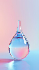 Minimalist gradient style water drop
