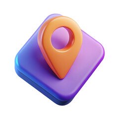 3D location icon 3D map icon 3D map symbol map photo