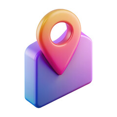 3D location icon 3D map icon 3D map symbol map photo