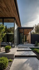 Minimalist Luxury: Modern Home with Glass & Wood