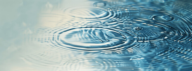Abstract Water Ripples and Reflections, Simple Background for Spa or Beauty Salon with Copy Space