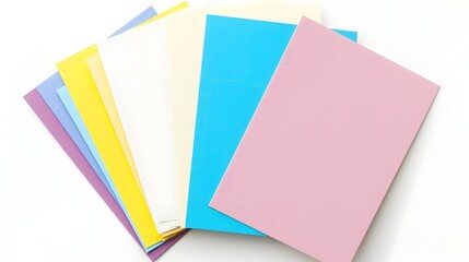 Photo of Organized Index Cards on White Background