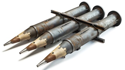 Photograph of Mortar Construction Tools on White Background