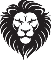 A Lion head silhouettes Illustration vector .