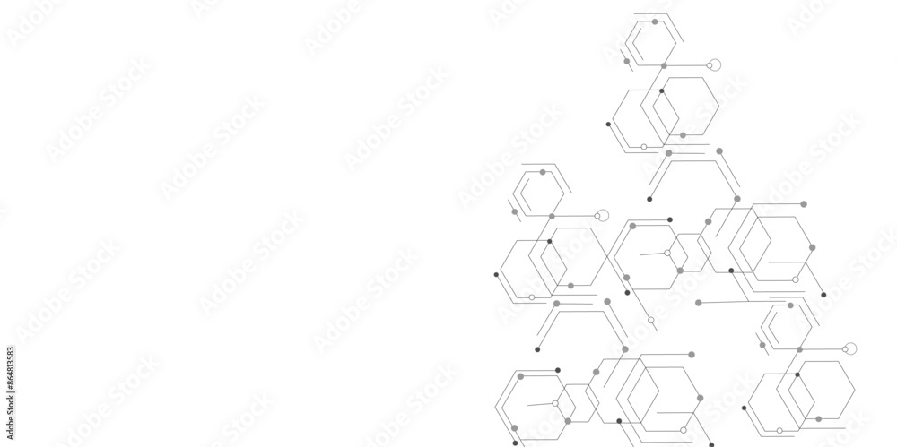 Aufkleber Abstract cube hexagon shape background, hexagon shape pattern innovative concept background.