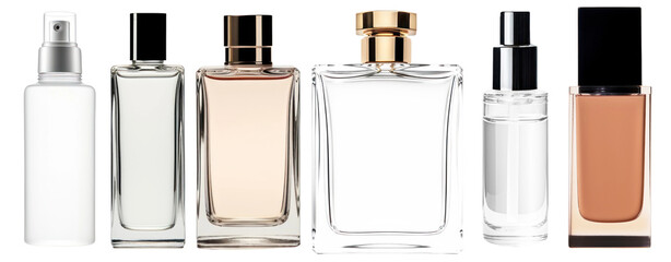PNG perfume bottle  cut out element set