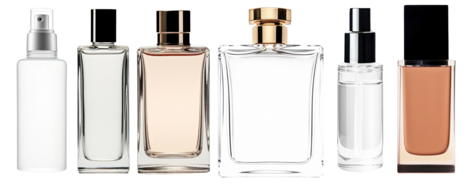 PNG perfume bottle  cut out element set