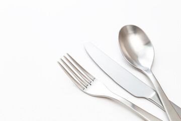 白背景にカトラリー