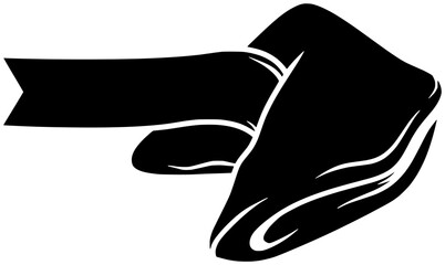 food illustration fortune silhouette chinese logo biscuit icon cookie outline lucky surprise prediction dessert message sweet wish luck open shape paper snack china for vector graphic background