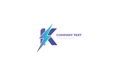 K letter eco electric service business logo template