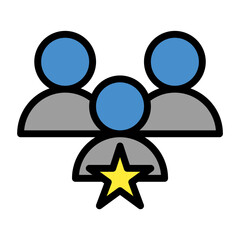 people icon color or logo illustration outline black style	
