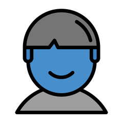 person icon color or logo illustration outline black style	
