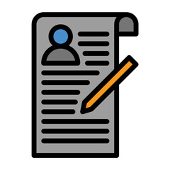 Register icon color or logo illustration outline black style	
