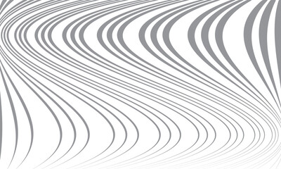 abstract simple thin to thick wave line pattern art.