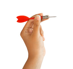 hand with dart on target