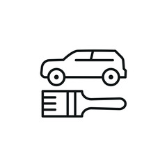 Car painting icon. Simple car painting icon for social media, app, and web design. Vector illustration.