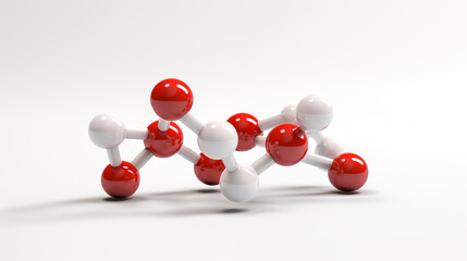 A detailed molecular structure of glucose on a white background with a clean layout
