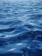Calm Blue Ocean Water Rippling Gently On A Sunny Day