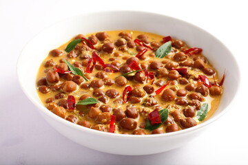 Homemade delicious kadala curry, chickpeas curries.