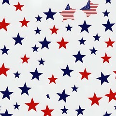 Naklejka premium American star 4th of july, generative ai