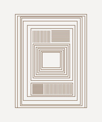 Hand Drawn lines art Square Frame Borders