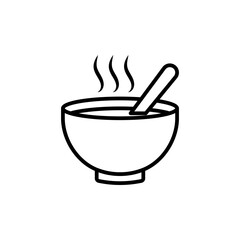 Culinary Soup Icon for Cooking Recipes and Food Blogs