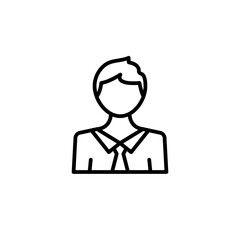 Profile Man Icon for Personal Accounts and Male Health Apps