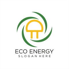 Vector illustration of electric modern logo design template