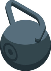 Heavy metal kettlebell weightlifting fitness equipment icon