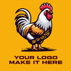 The Courage and Majesty of a Rooster Create a vector design depicting the valor and majesty of a rooster, a symbol of courage and masculinity