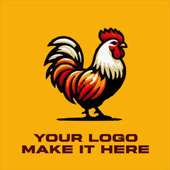 The Courage and Majesty of a Rooster Create a vector design depicting the valor and majesty of a rooster, a symbol of courage and masculinity